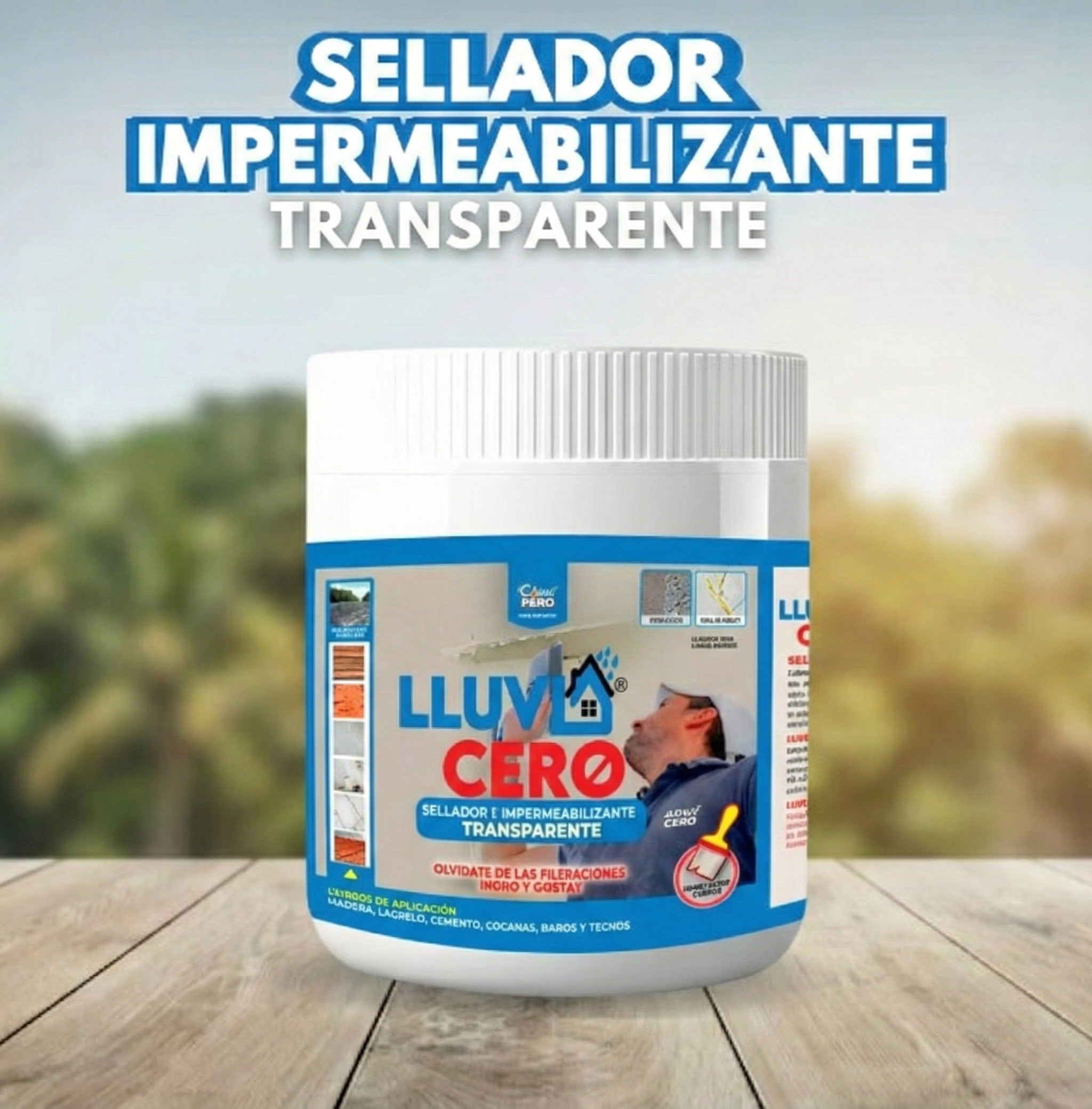 LLUV1A CERO® | 4 Litros Sellador Transparente Impermeabilizante